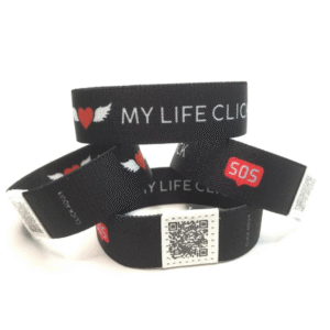 Pulseira com QR Code de Salvamento