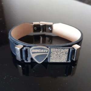 Pulseira estilizada com QR Code de Salvamento